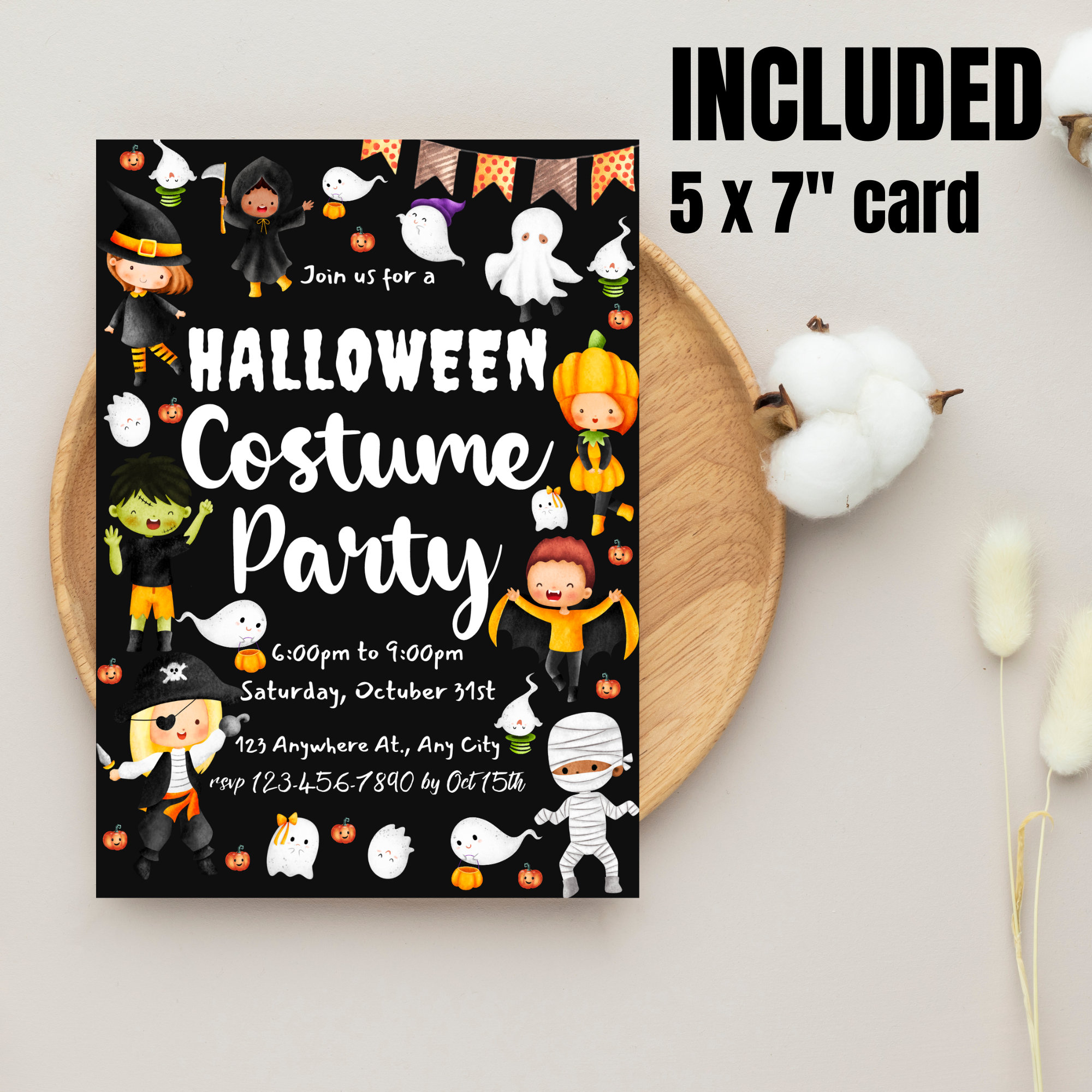 Halloween Evite Kid Halloween Invitation Phone Invitation Halloween Kid