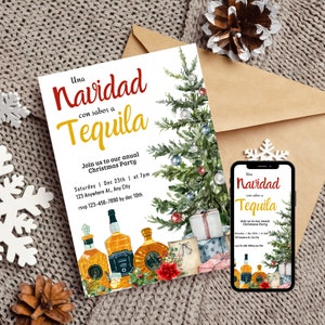 Evite Christmas Invitation PDF Invitation Christmas Invitation Tequila Invitation Tequila Party Invitation Mobile Navidad Mexico
