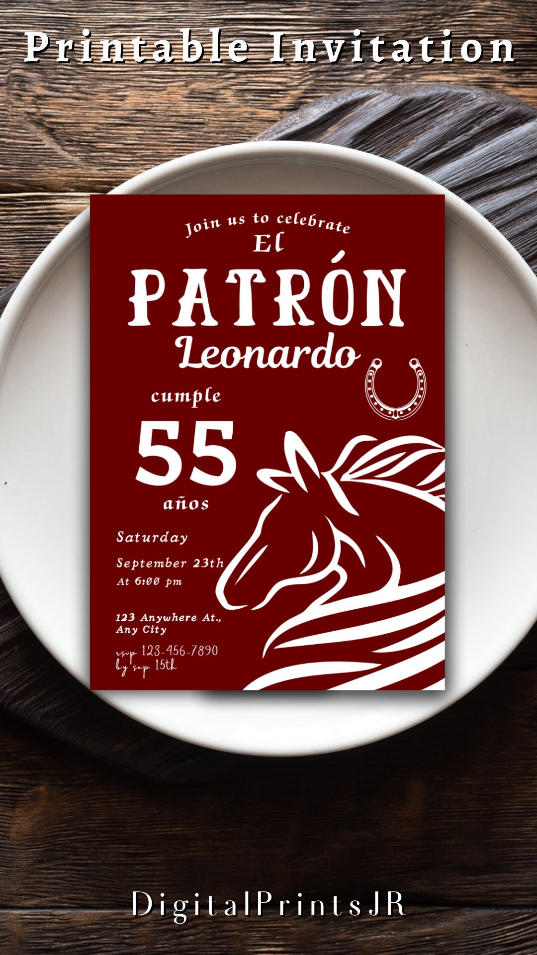 Horse Birthday Invitation Horse Party Invitation Horse Birthday Inv