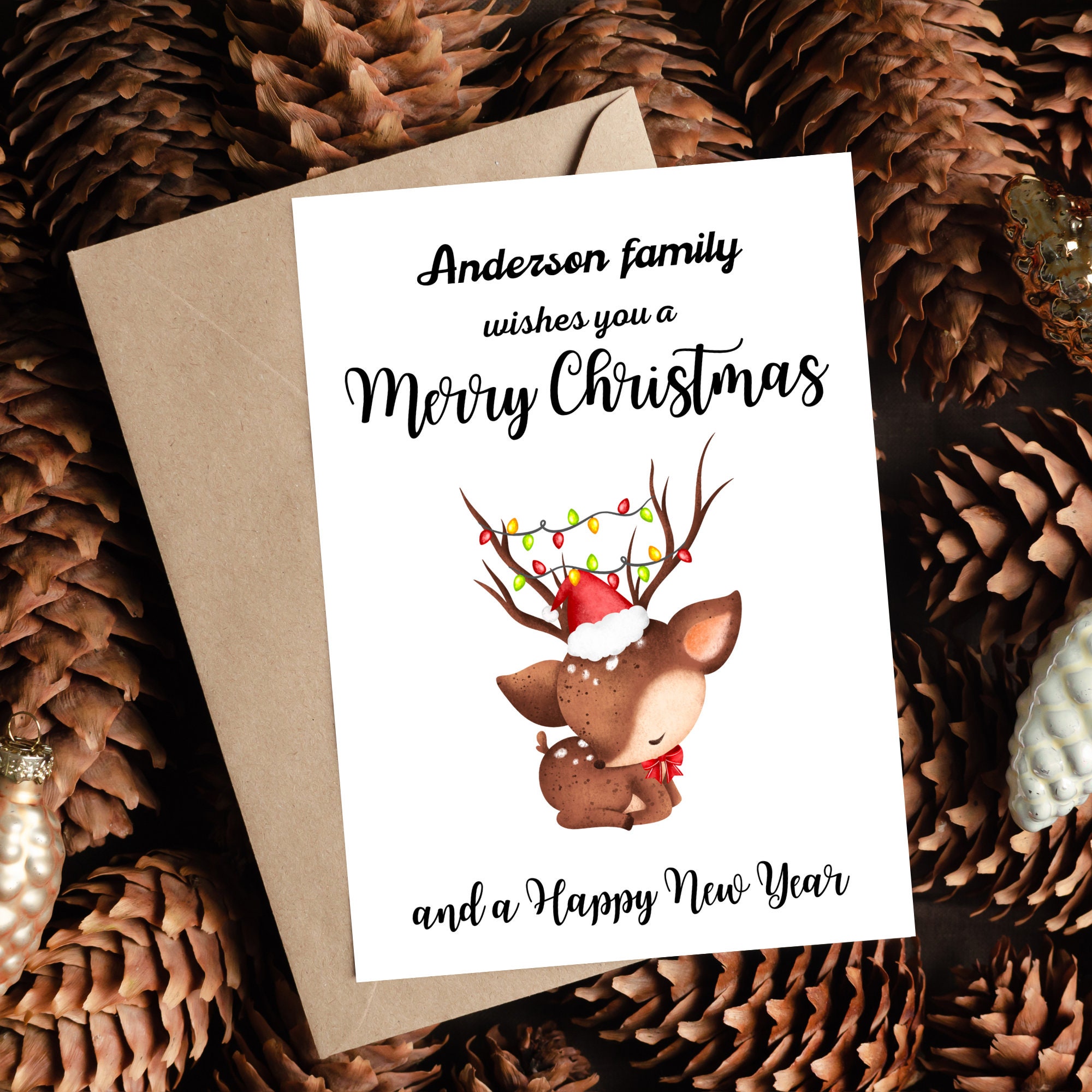 5x7 Christmas Card Template 5x7 Christmas Cards Family Holiday - Etsy