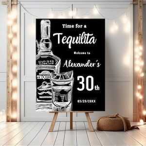 50th Party Favors Tequila Party Favors 65th Party Favors Tequila Adult Party Favors Tequila Party 21st Birthday Tequila WELCOME SIGN