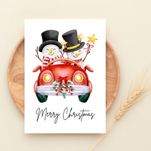 Tarjeta de Navidad 5x7 Tarjetas E Tarjetas de Navidad Reyes Magos Tarjetas de Navidad Cartero Tarjetas de Navidad Eco Tarjeta de Navidad Tía Tarjeta de Navidad