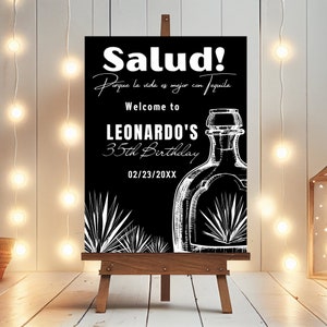 21st Birthday Sign 65th Birthday Sign 58th Birthday Sign 22nd Birthday Sign Tequila Sign Tequila Birthday Theme 21st Birthday Tequila