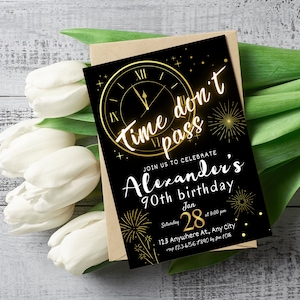 90th birthday invitation, 89th birthday invite, 88th birthday invitation, 49th birthday invitation, 80th birthday men, 80th birthday women