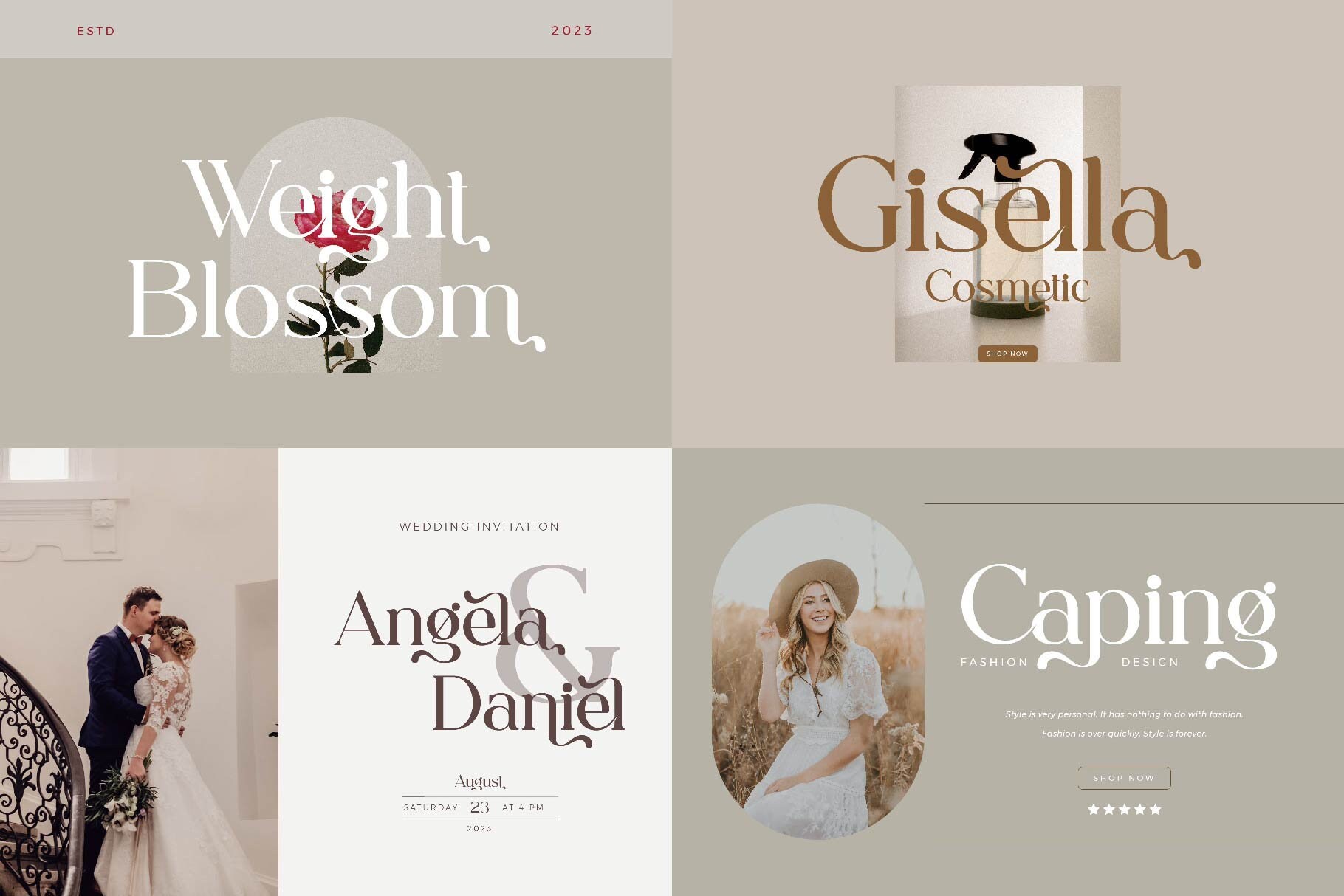 Modern & Elegant Font Bundle Cricut Fonts, Procreate Font, Canva Font ...