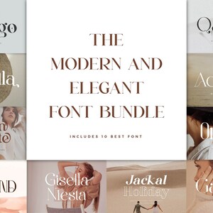 Modern & Elegant Font Bundle - Cricut Fonts, Procreate Font, Canva Font ...