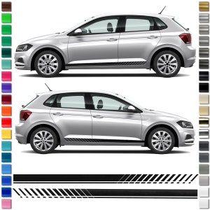 "Clean" Universal Sidostripset/Dekor passande för Volkswagen / VW Polo