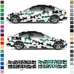 Camouflage sticker set/decor suitable for various sports cars in desired color