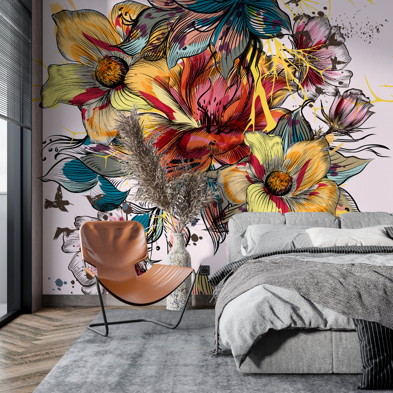 Buy Floral Wall Mural Online In India  Etsy India