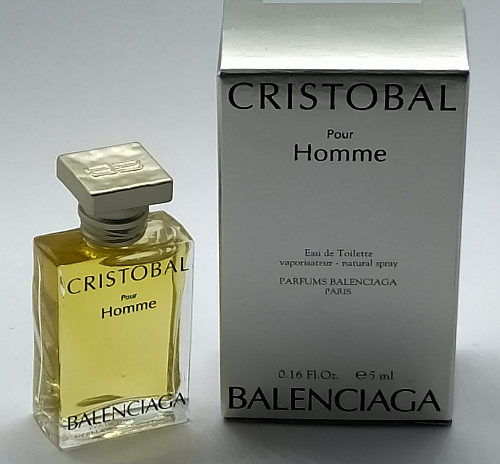 POUR HOMME Cristobal by Balenciaga 5 Ml Edt Box .16 Oz - Etsy
