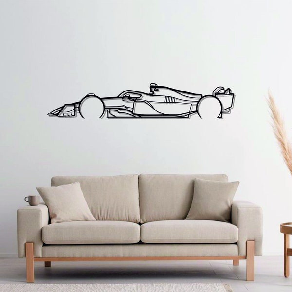 F1 Formula Frame Silhouette Metal Wall Art, Metal Wall Art Decor, Gift For Car Lovers, Car Guy Gifts, Car Gifts For Him, Personalized Gift