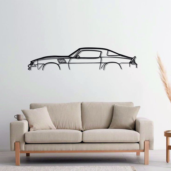 Camaro Z28 1979 Silhouette Metal Wall Art, Metal Wall Art Decor, Gift For Car Lovers, Car Guy Gifts, Car Gifts For Him, Personalized Gifts
