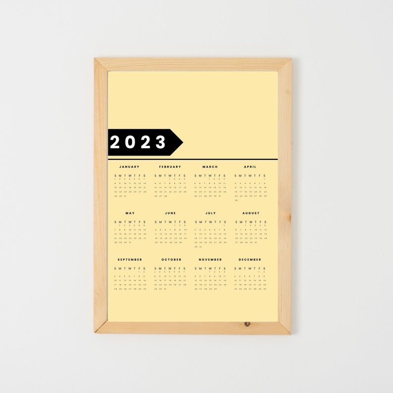 Wall Calendar Printable DIY Calendar A4 Calendar Yearly Etsy Australia