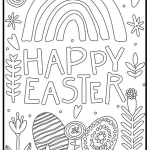 Easter Coloring Pages - Etsy
