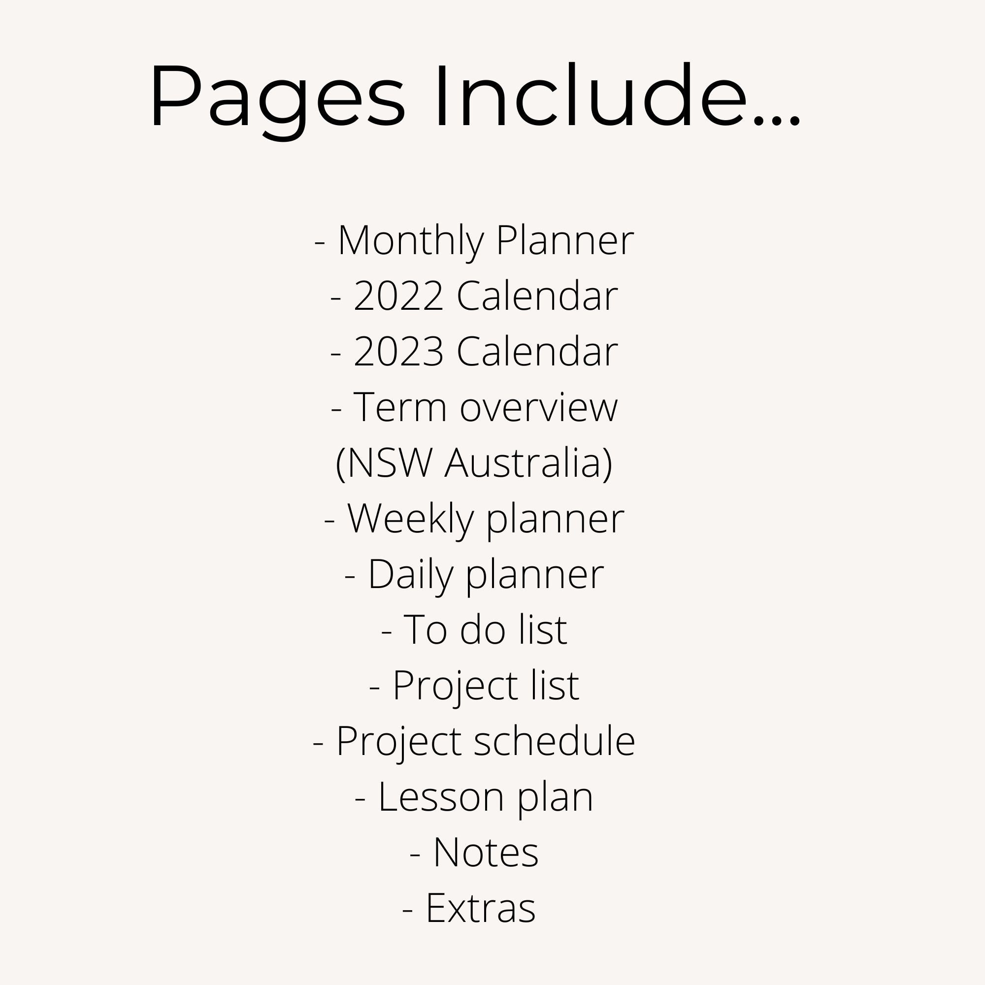 Printable Teacher Planner 20222023 Toolkit Educators Daily Etsy