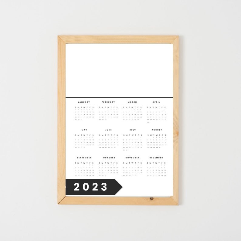 Wall Calendar Printable DIY Calendar A4 Calendar Yearly Etsy Australia