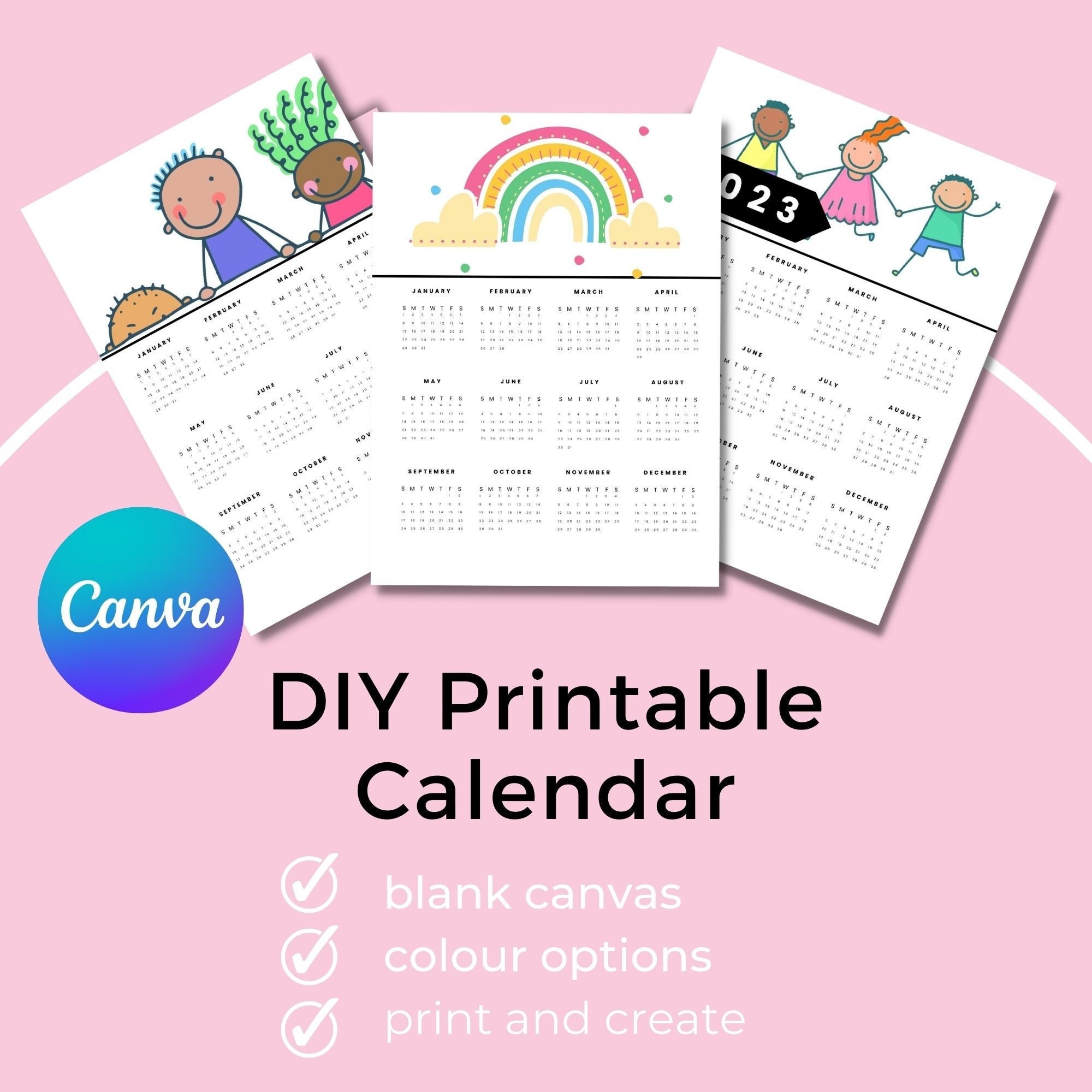 Personalized Wall Calendar 2023 A2 Wall Calendar Printable Etsy Australia