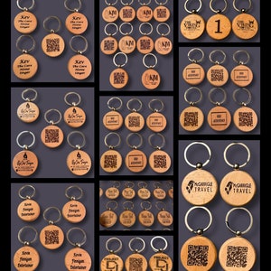 Business keyrings QR code/logo