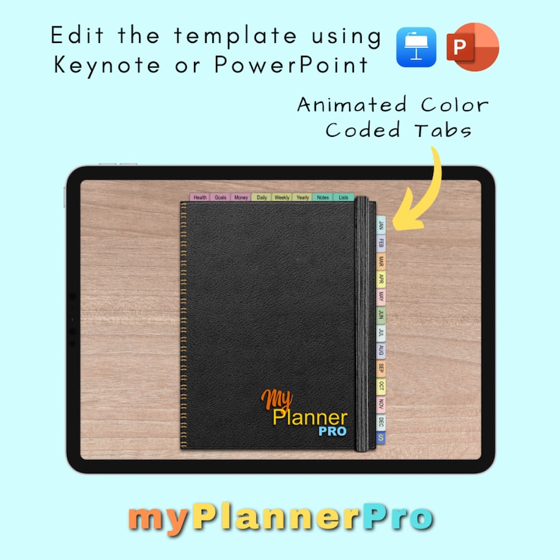 Editable Digital Planner Template With Hyperlinks Commercial Use