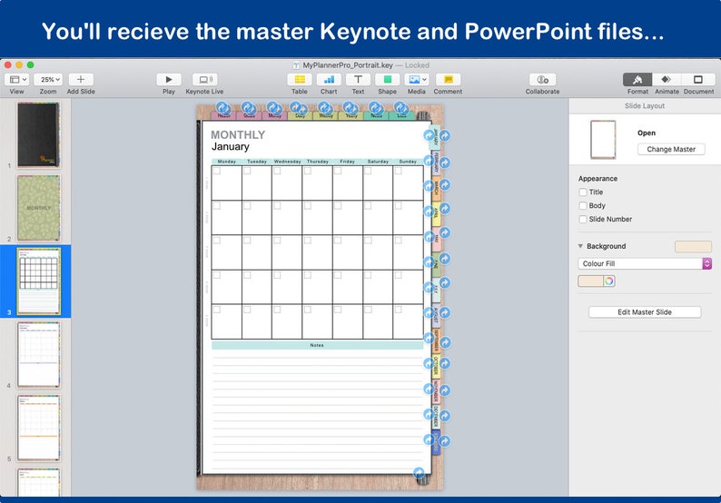 Editable Digital Planner Template With Hyperlinks Commercial Use