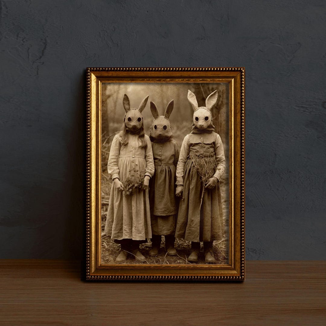 Rabbit Cult of the New Forest, Vintage Photo, Art Poster Print, Dark ...