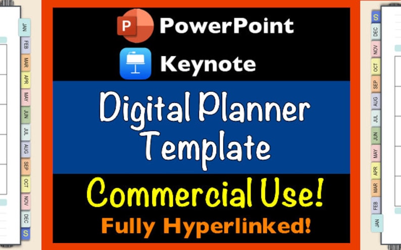 Digital Planner Template EDITABLE Commercial Use Keynote & image 1