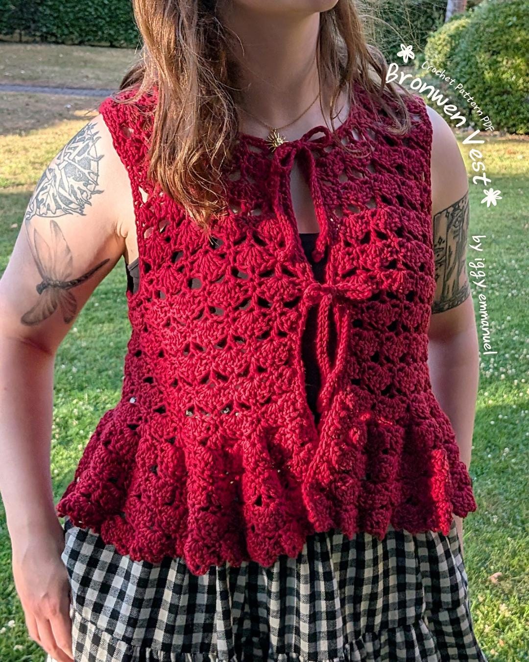 Bronwen Peplum Vest | Crochet PDF Pattern - Etsy