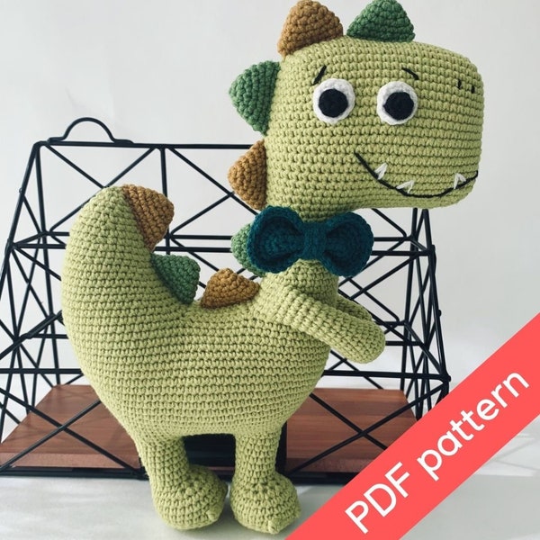 Harry il Dino modello giocattolo amigurumi / modello giocattolo dinosauro T-rex all'uncinetto - tutorial amigurumi pdf