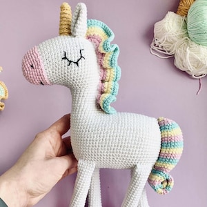 Unicorn amigurumi toy pattern PDF | unicorn crochet toy pattern | Horse amigurumi crochet toy pattern - animal amigurumi pdf tutorial