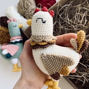Crochet Chicken and Rooster Amigurumi Pattern | PDF Tutorial
