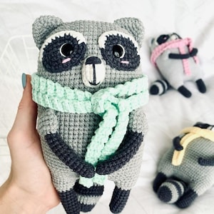 Miko the Racoon amigurumi cute toy pattern | racoon crochet toy pattern - amigurumi pdf animal tutorial