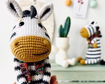 Zoe the Zebra amigurumi toy pattern | zebra crochet toy pattern - amigurumi pdf animal tutorial