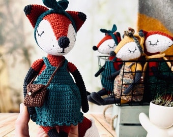 Lulu the Fox amigurumi toy pattern | fox crochet toy pattern - amigurumi pdf animal crochet tutorial