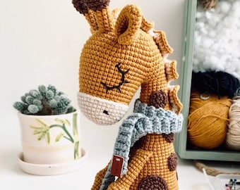 Ollie the giraffe amigurumi toy pattern | giraffe crochet toy pattern - amigurumi pdf animal tutorial