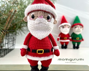 Modèle de jouet amigurumi du Père Noël | modèle de jouet au crochet - tutoriel de personnage pdf amigurumi