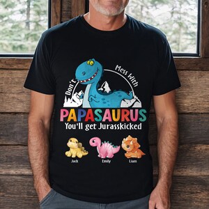Personalized Best Dadasaurus Ever Ever Ever Just Ask Shirts, daddy shirts for men, funny dad shirt, grandpa shirt, Papa tee