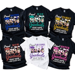 Familie graduierte Hemden, Senior 2024 T-Shirt, graduierte Geschenke, stolzes Familienhemd, 2024 graduierte Hemden, Staffelung 2024, graduiertes Hemd, benutzerdefiniertes graduiertes T-Shirt