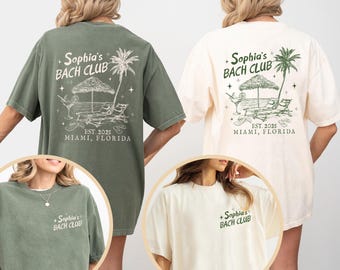 Custom Beach Bachelorette Shirts, Beach Bride Shirt, Bachelorette Party Shirts, Beach Club Bridesmaid Shirts, Bach Club Bachelorette Gift