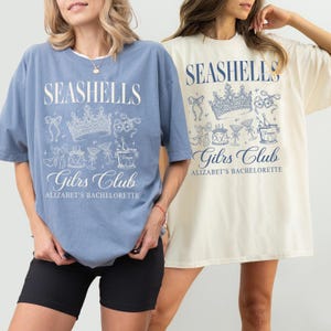 Muscheln Shirts Bachelorette Shirts, Strand Bachelorette Shirts, Küsten Bachelorette Bach Club T-Shirt, Küsten Brautparty Shirts