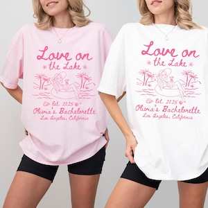 Lake Bachelorette Shirt, Love on The Lake, The Lake Club Shirt, Lake Life Shirt, Camping Bachelorette Party Favors, Bridesmaid Party Gift