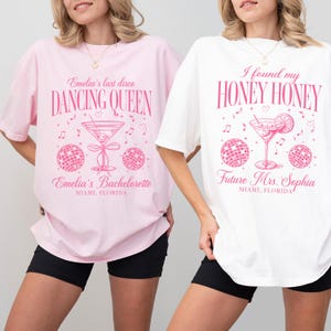 She Found Her Honey Honey Custom Last Disco Bachelorette Party Shirt, Disco Bride Shirt, Dancing Queens Disco Bride Shirt, honey honey
