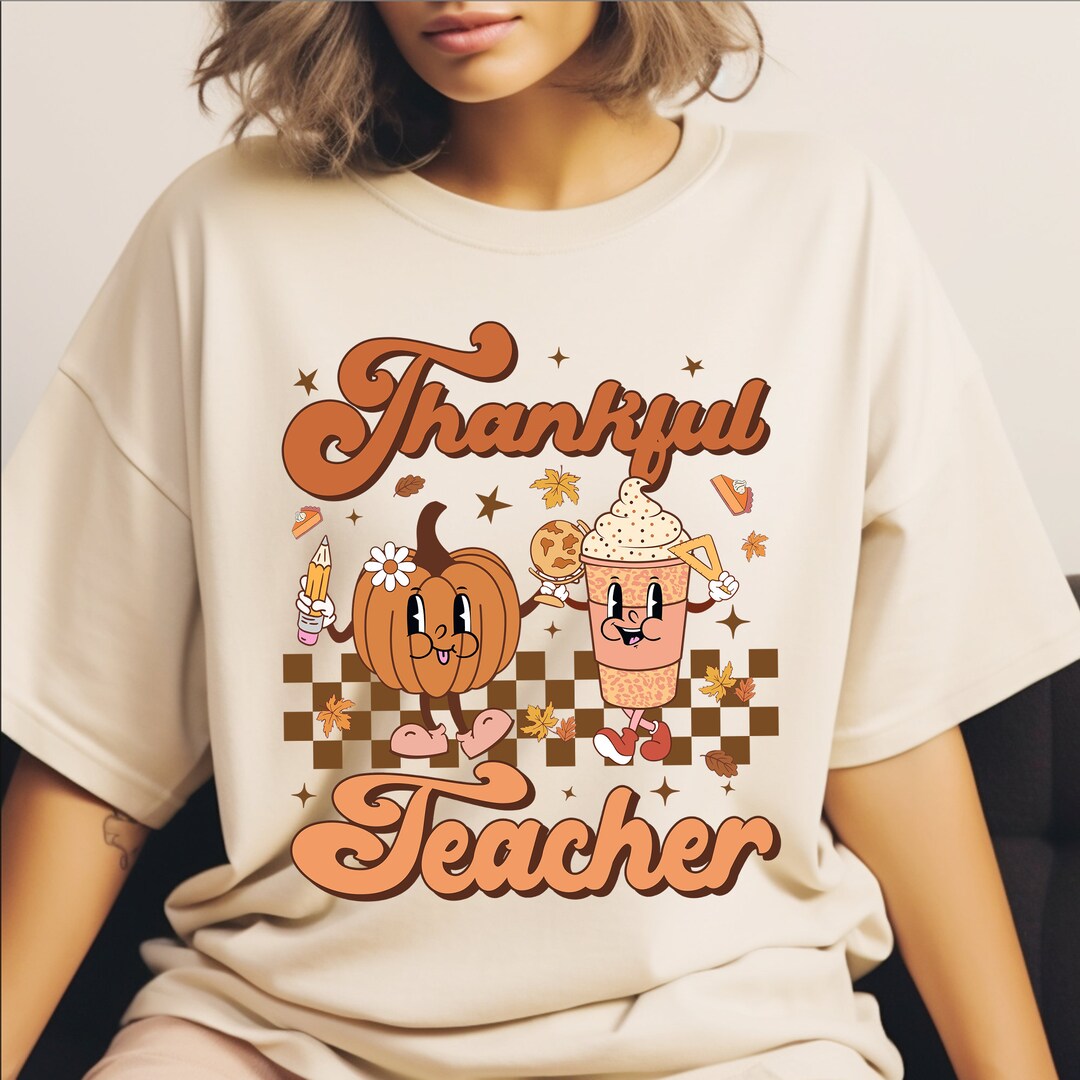 Fall Teacher Shirt Thankful Teacher Thanksgiving Shirt - Etsy
