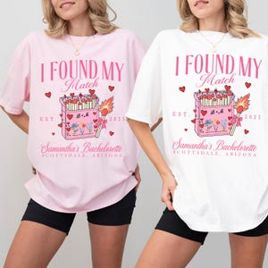 She Found Her Match Bachelorette Shirt, Custom Lux Merch Favors Bride, The Bach Club Bachlorette Party Shirts Social Club Bridesmaids Gifts