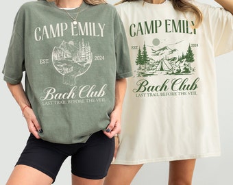 Custom Camp Bachelorette Shirt, Mountain Bach, Last Trail Before The Veil Shirt, Camp Bachelorette Comfort Colors, Camp Themed Bachelorette