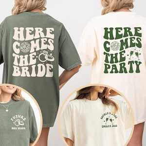 Custom Retro Bachelorette Shirts, Bridesmaid Gifts, Here Comes The Bride Shirt, Disco Bachelorette Party Shirt, Luxury Bachelorette Merch