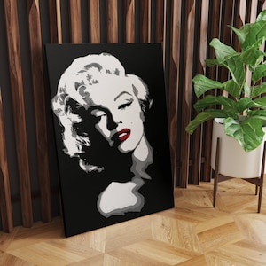 Marilyn Monroe Canvas, Famous Painting, Frame Option, Decoration Wall Set, Large Art Room Decor, Housewarming Gift For Him Her
