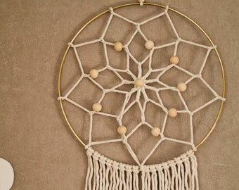 Capteur de rêves macramé, Bohème, Cadeau de naissance, décor d'attrape-rêves, chambre boho, Attrape-rêves en macramé pour décoration Lucas