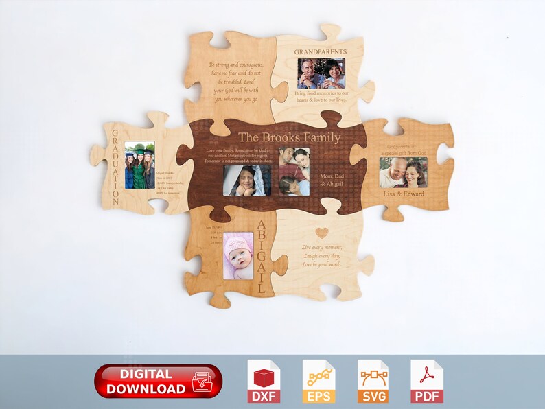 Puzzle Photo Frames, Family Souvenirs, Wedding Collage Picture Frame