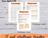 75 Soft Challenge Tracker - Printable Habit Tracker - 75 Soft Template - Health Planner - Weight Loss Tracker