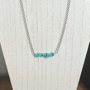 turquoise bar necklace